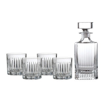 Royal Doulton Linear Decanter Set With 4 Tumblers
