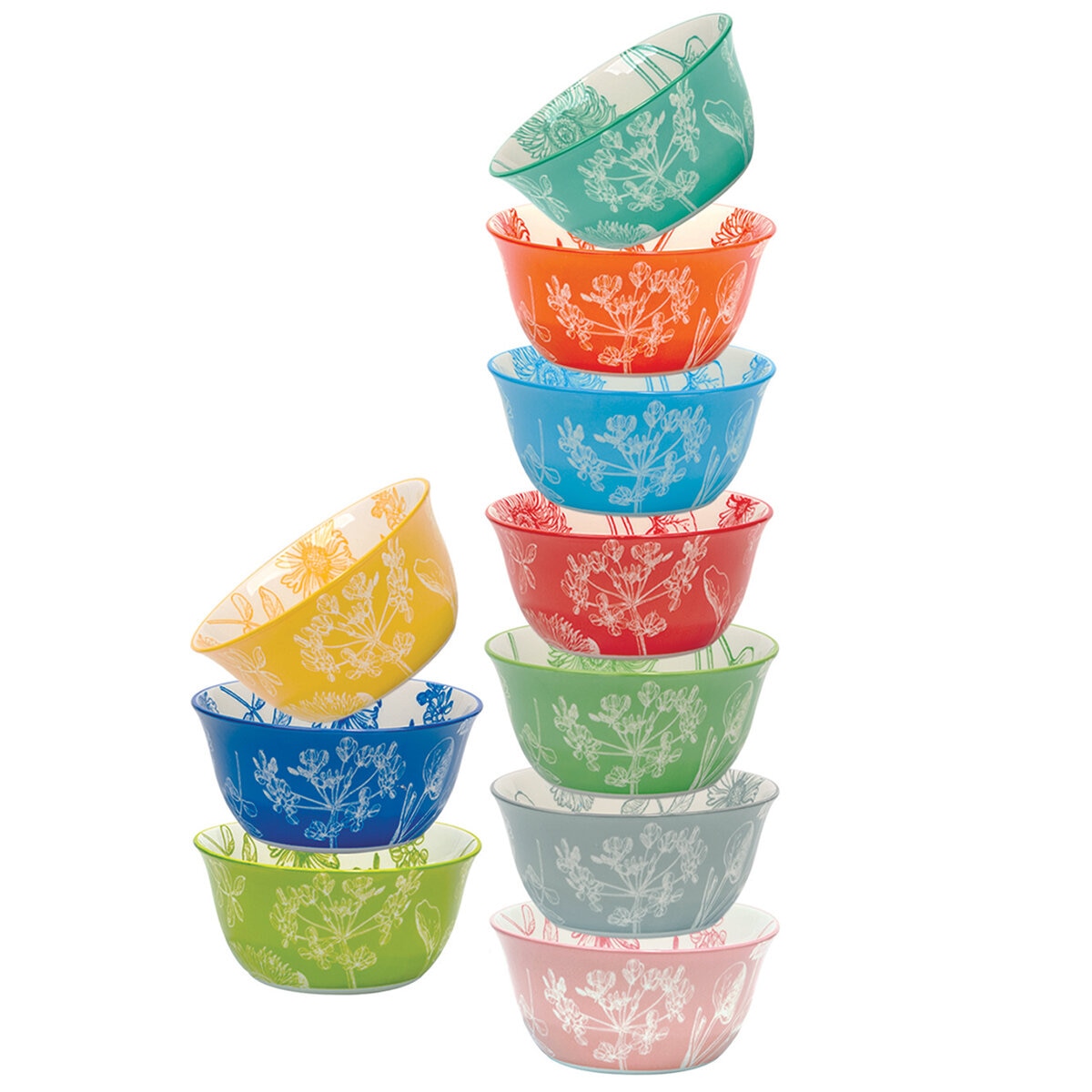 Certified Botanical Bowl Set 10 Piece
