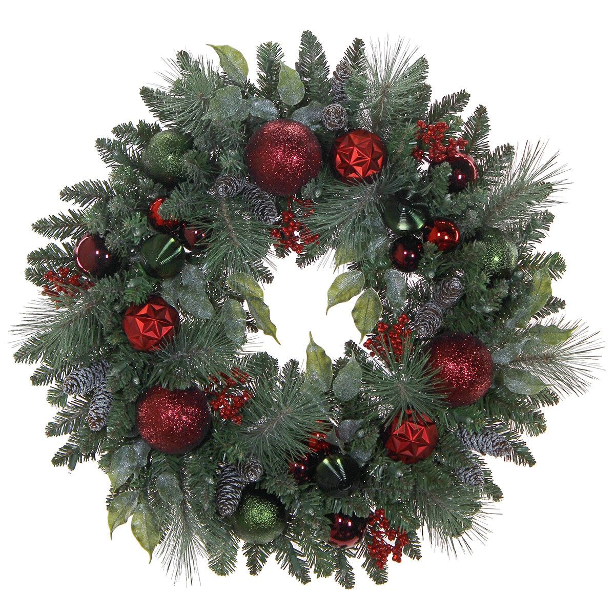 Pre-Lit Holiday Artificial Wreath Red 76.2cm Pre-Lit Holiday Artificial Wreath Red 76.2cm