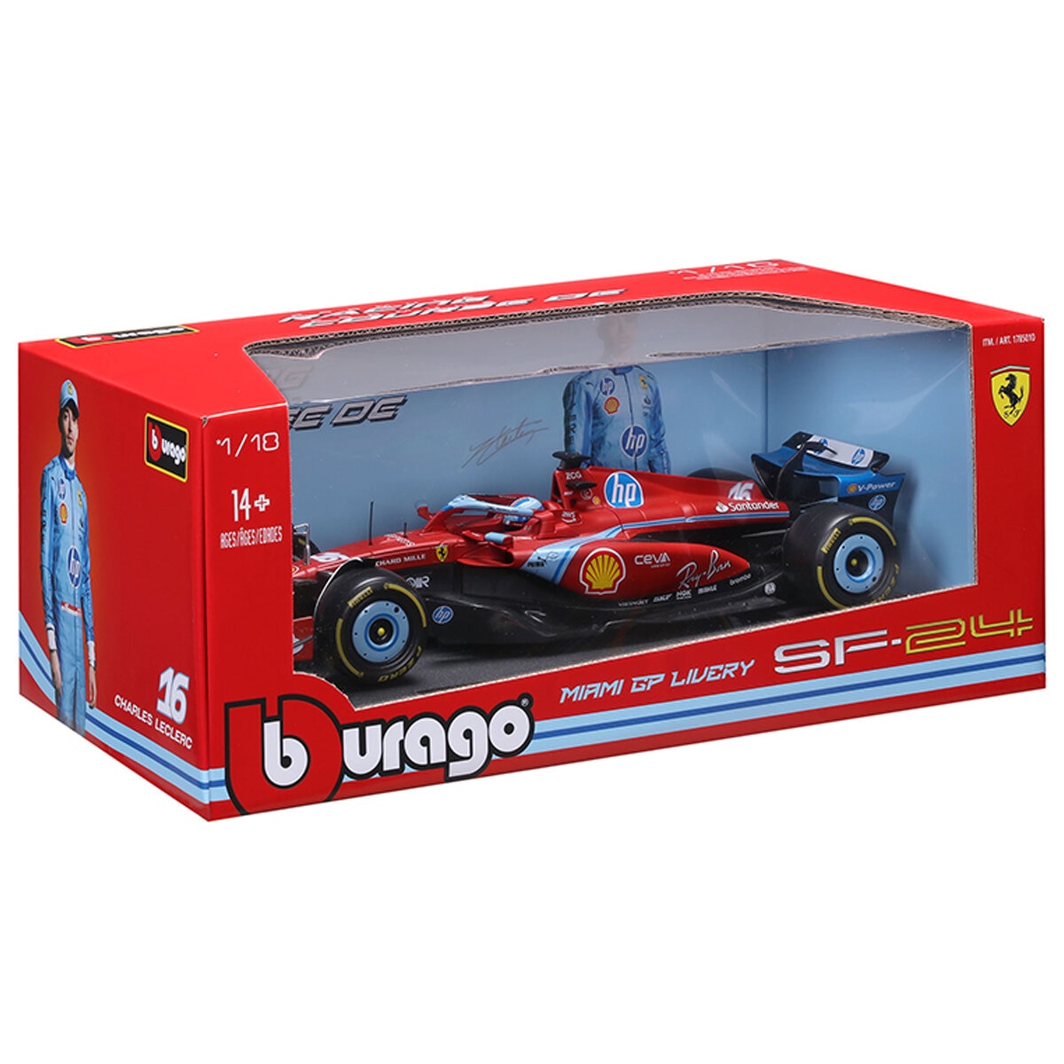 1:18 Ferrari SF-24 2024 Miami Charles Leclerc 1:18 Ferrari SF-24 2024 Miami Charles Leclerc
