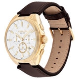 Coach Jackson Brown Leather Strap White Dial Men's Watch 14602746