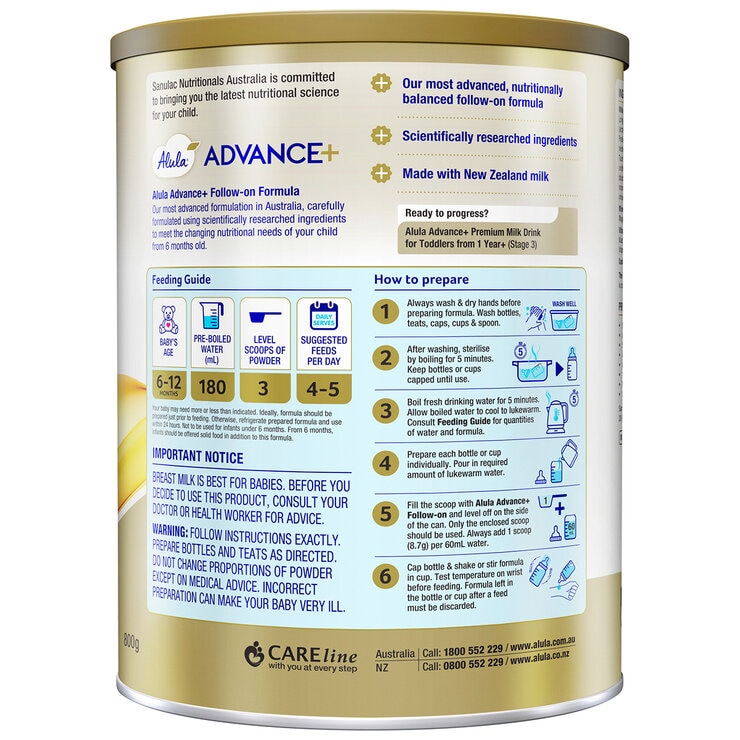 Alula Advance+ Stage 2 3 x 800g Alula Advance+ Stage 2 3 x 800g