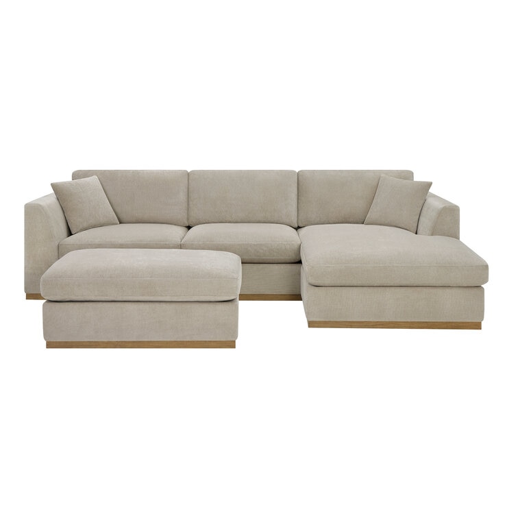 Caley 4 Piece Fabric Chase with Ottoman Caley 4 Piece Fabric Chase with Ottoman
