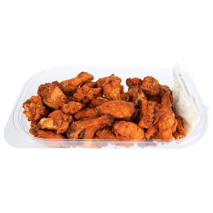 Kirkland Signature Buffalo Chicken Wings Tray with Cheese Dip