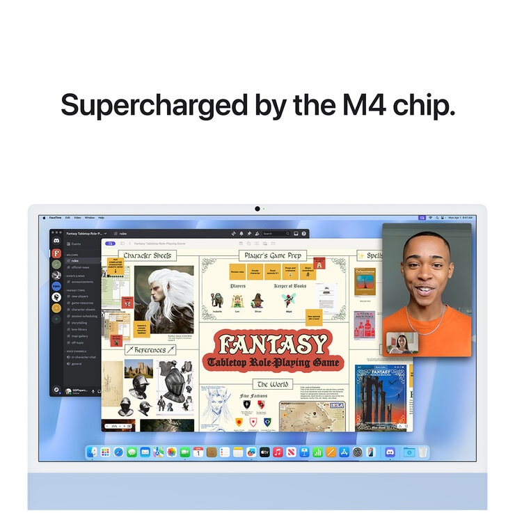 iMac 24 Inch With Retina 4.5 Display M4 Chip 10 Core GPU 24GB 512GB SSD Blue