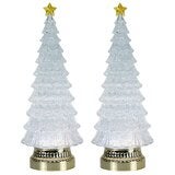 Glitter LED Christmas Trees Set of 2 Glitter LED Christmas Trees Set of 2