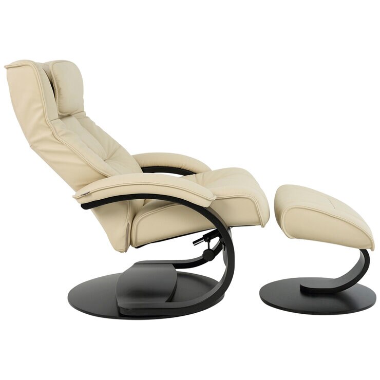 Moran Fjords Regent C-Base Large Chair and Ottoman Vanilla Moran Fjords Regent C-Base Large Chair and Ottoman Vanilla