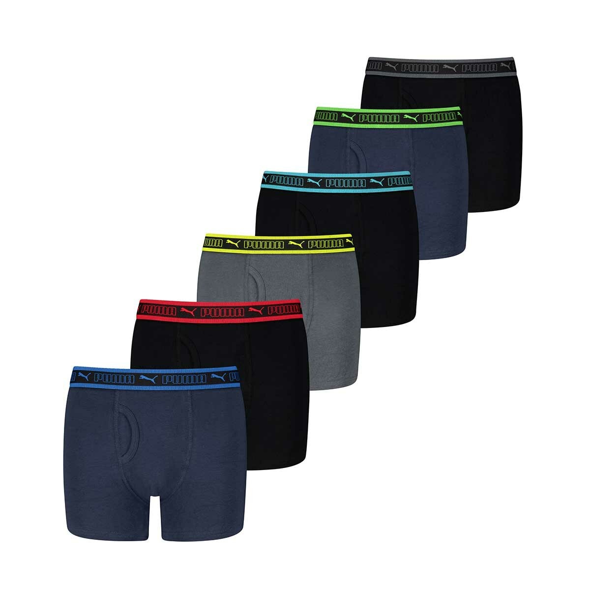 PUMA Boys Boxer Brief 6 Pack