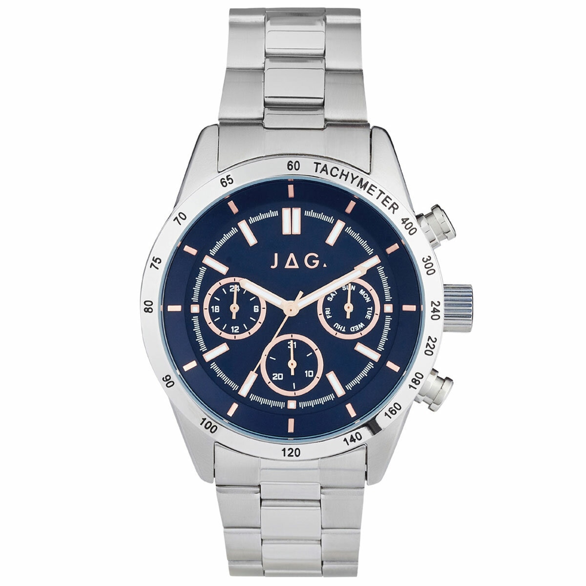 JAG Alain Blue Dial Stainless Steel Chronograph Men's Watch J2329A