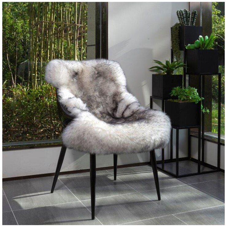 Windward Sheepskin Quad Rug White Black Costco Australia