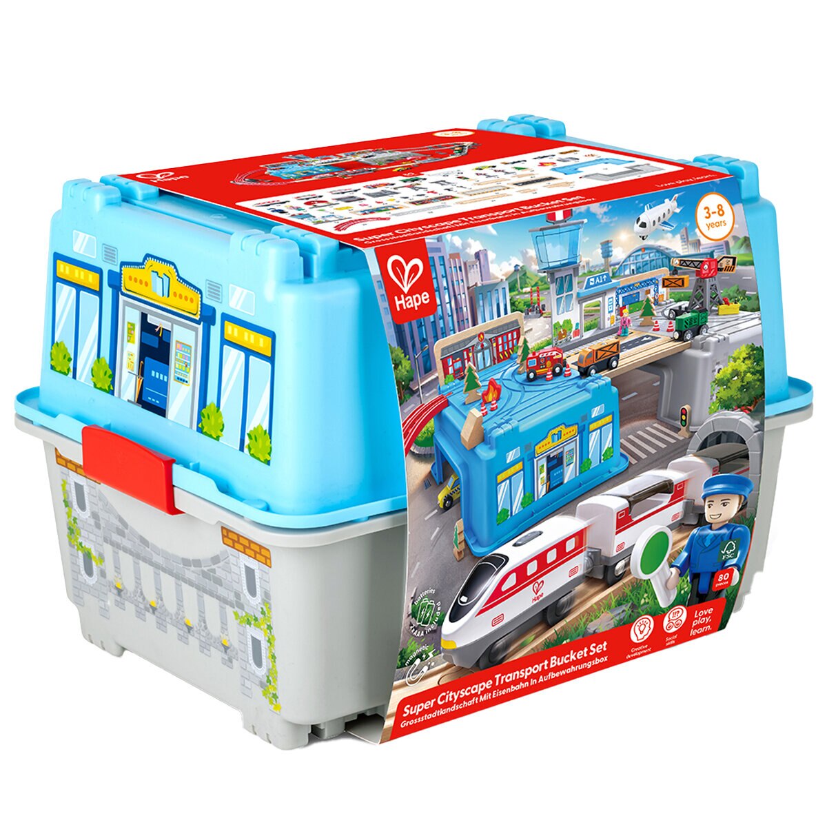 Hape Super Cityscape Transport Bucket Set