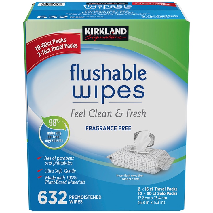 Kirkland Signature Flushable Wipes 632 Wipes Costco Australia