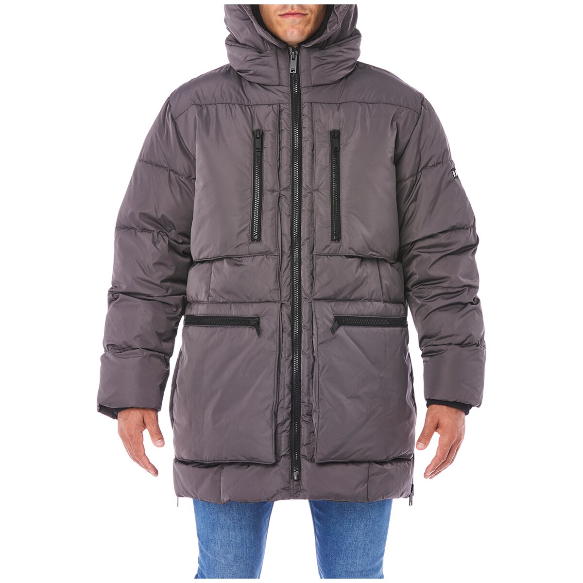 DKNY Men's Sherpa Jacket Grey