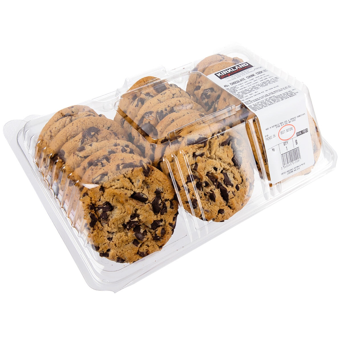 Kirkland Signature 40% Chocolate Chunk Cookies 24 Pack 1.05kg