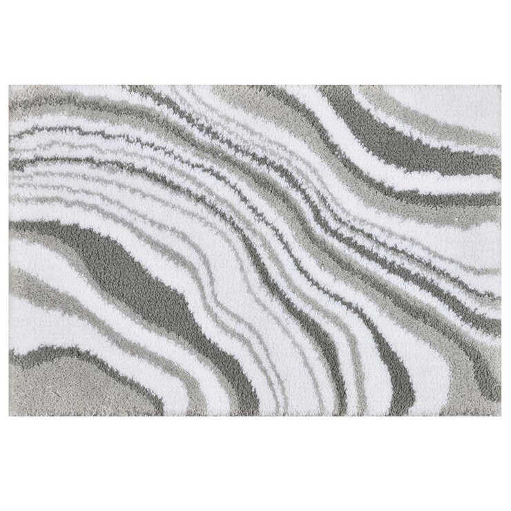 Riviera Marble Print Bathmat 40 x 60cm 2 Pack Grey