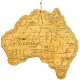 Totally Bamboo Australia Shaped Cutting Board