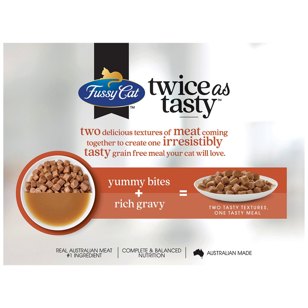 Fussy Cat Grain Free Bites & Chicken Gravy 48 x 80g