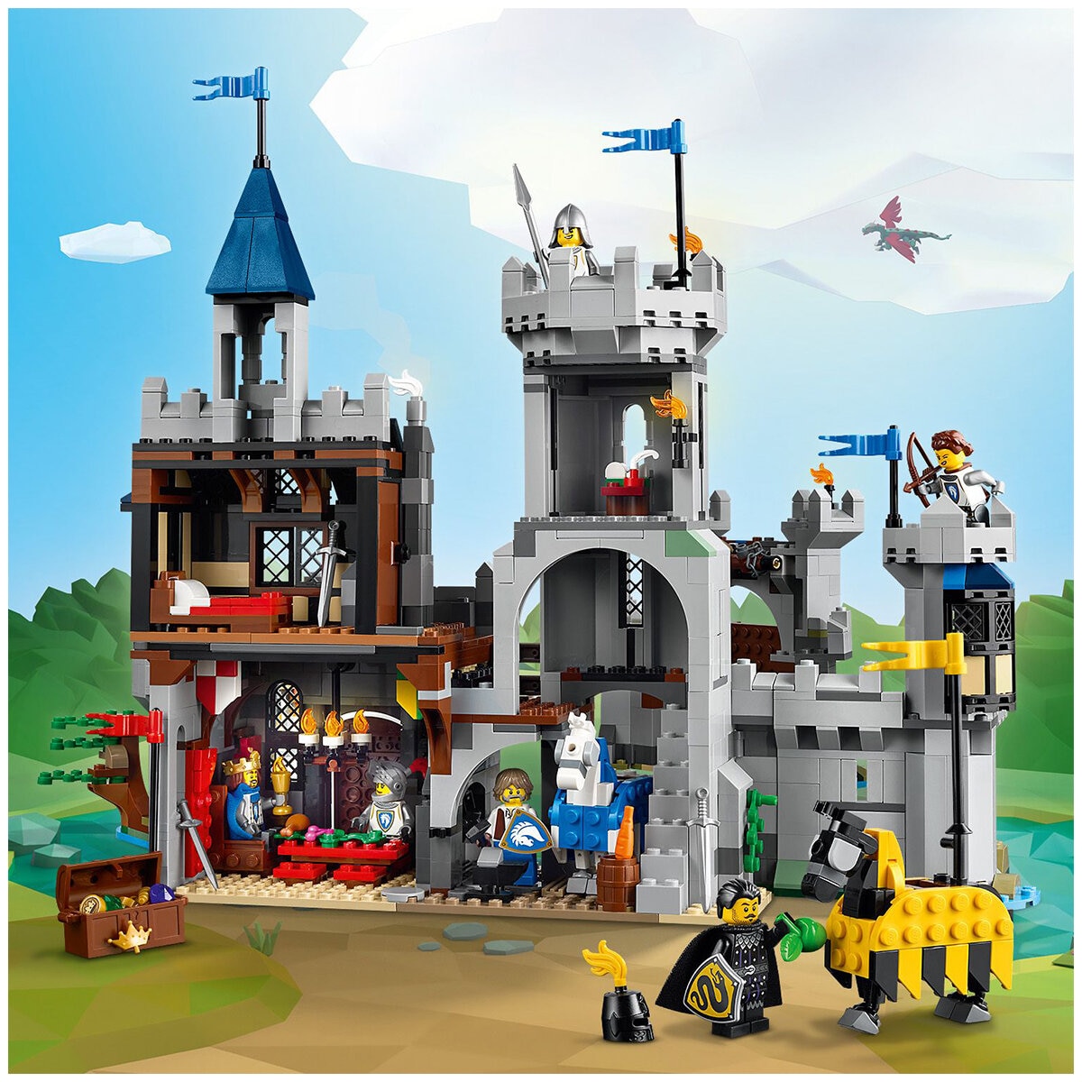 LEGO Creator 3 in 1 Medieval Horse Knight Castle 31168