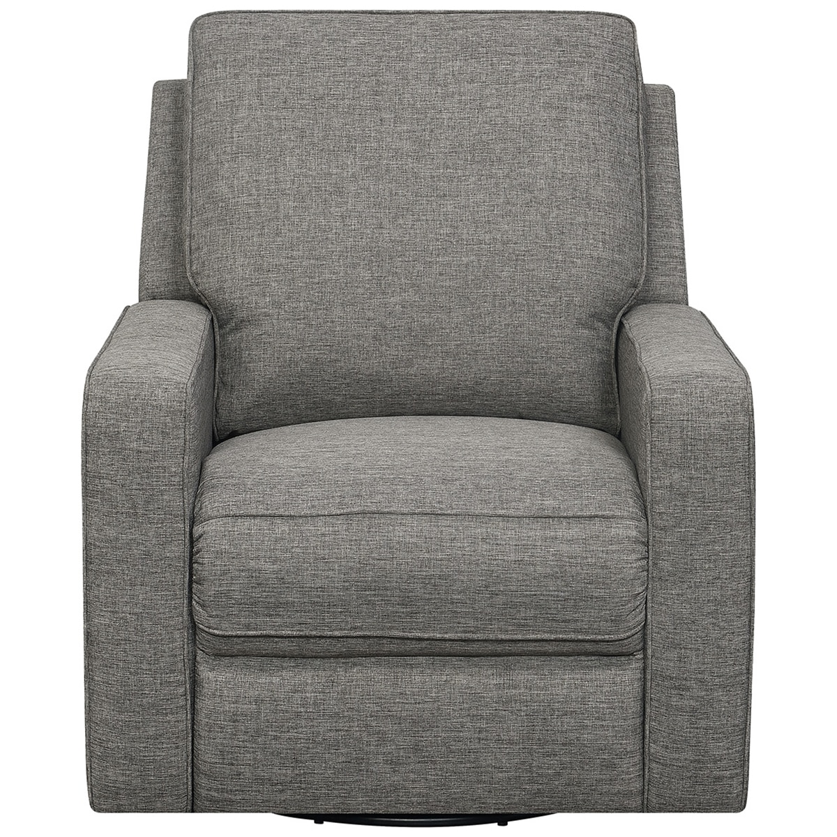 true innovations fabric swivel glider recliner grey