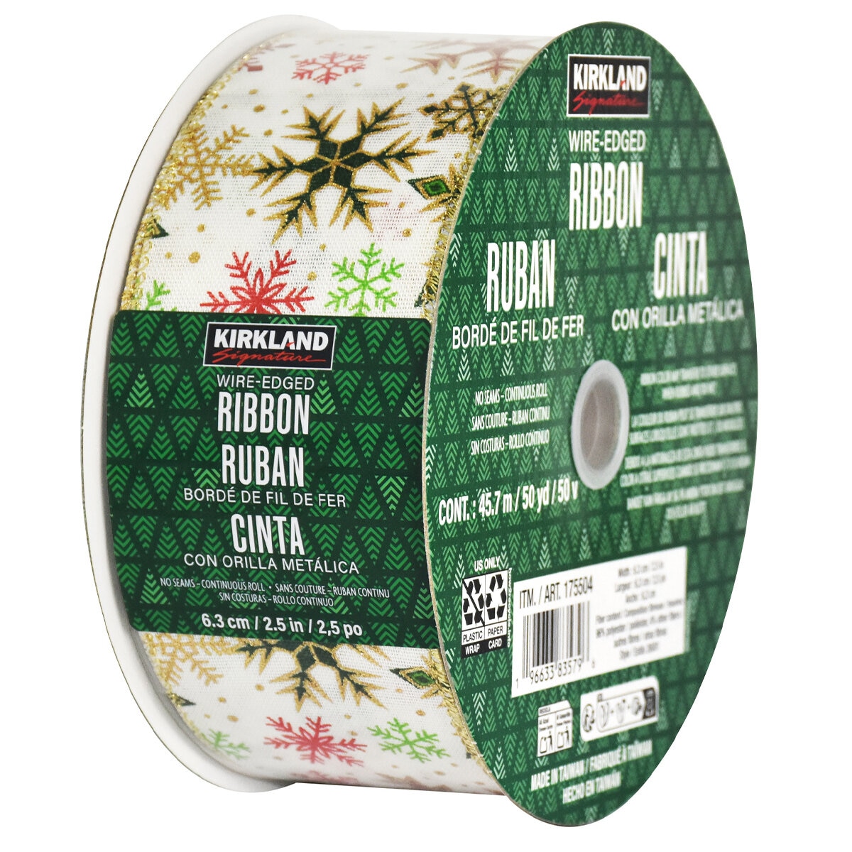 175504 Kirkland Signature Wire Edged Ribbon/