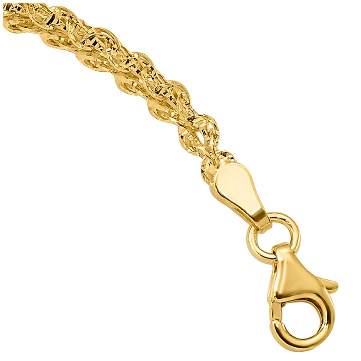 14KT Yellow Gold Rope Link Bracelet Costco Australia