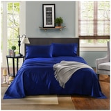 Bdirect Kensington 1200TC Cotton Sheet Set in Stripe - Double Indigo