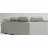 Valencia Finn Fabric Sectional Lounge Bed Right Storage Ottoman Light Grey Valencia Finn Fabric Sectional Lounge Bed Right Storage Ottoman Light Grey