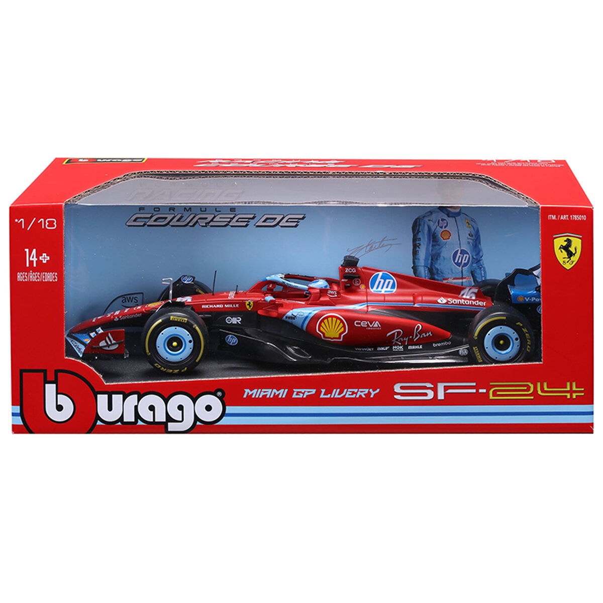 1:18 Ferrari SF-24 2024 Miami Charles Leclerc 1:18 Ferrari SF-24 2024 Miami Charles Leclerc