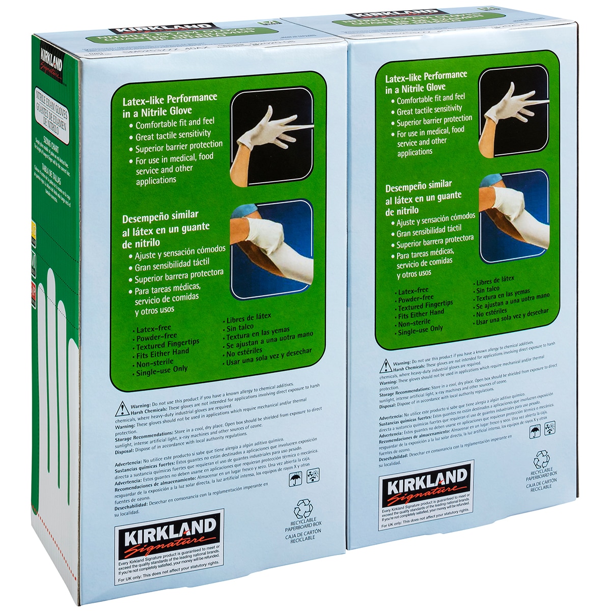 Kirkland Signature Nitrile Exam Gloves Medium 2 x 200 Count