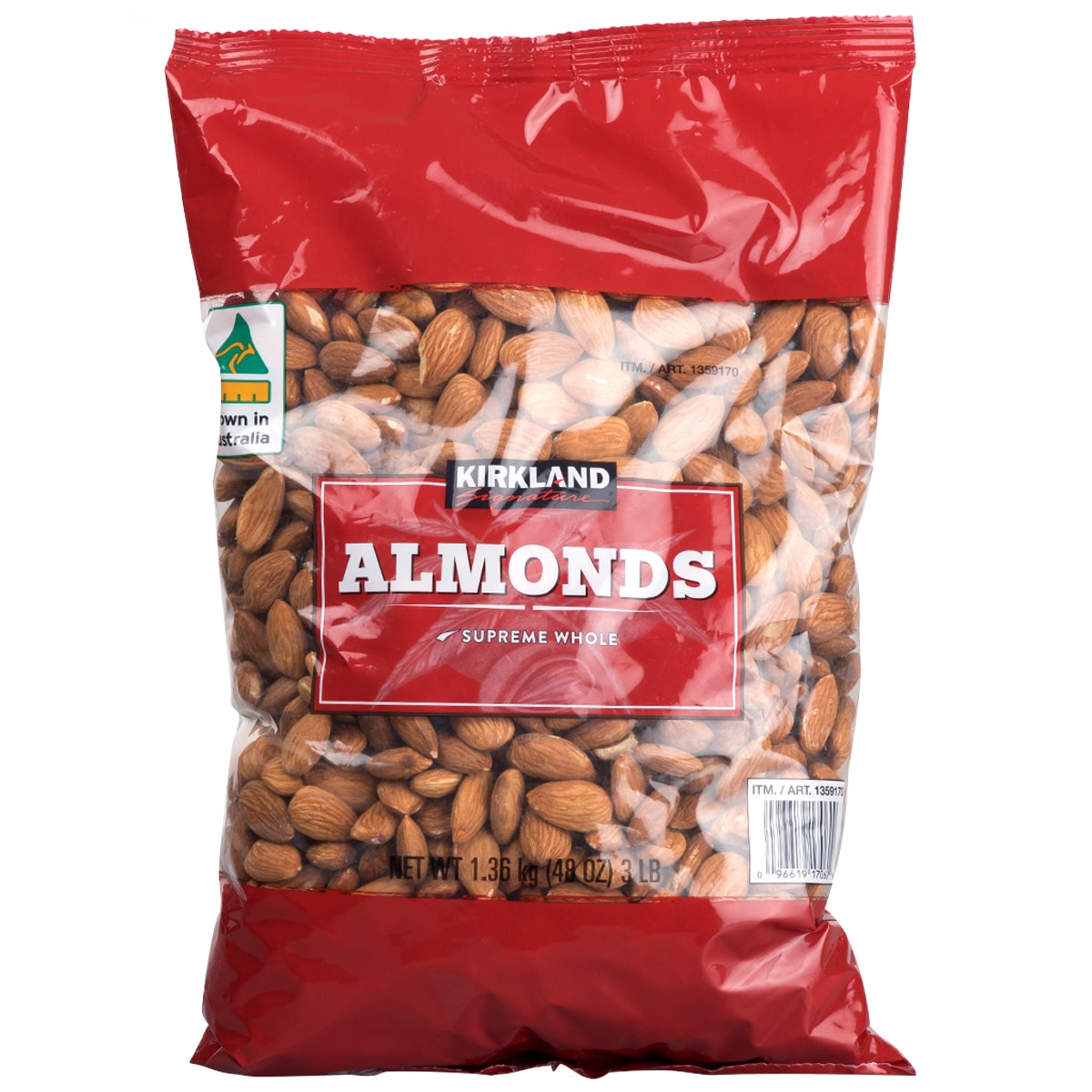 Kirkland Signature Australian Whole Almonds 2 x 1.36kg Costco Au...