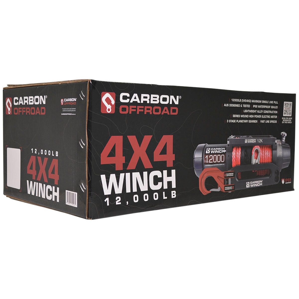 Carbon Offroad 4x4 Electric Winch 12,000 lbs CW-12K