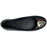 Tory Burch Minnie Travel Logo Ballerina Flats - Navy Gold
