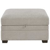 Thomasville 6 Piece Fabric Modular Sectional With Storage Ottoman
