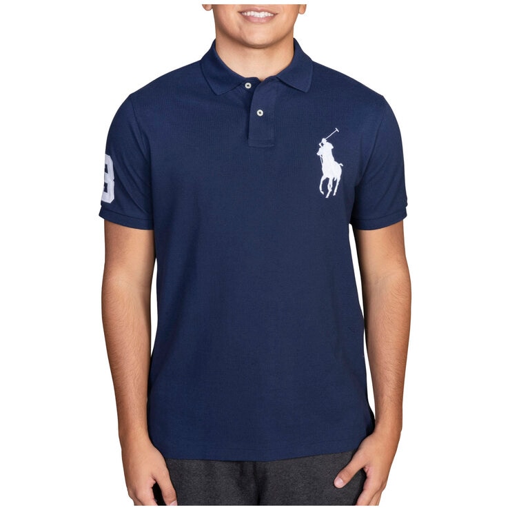 Polo Ralph Lauren Men's Big Pony Polo Grey Navy