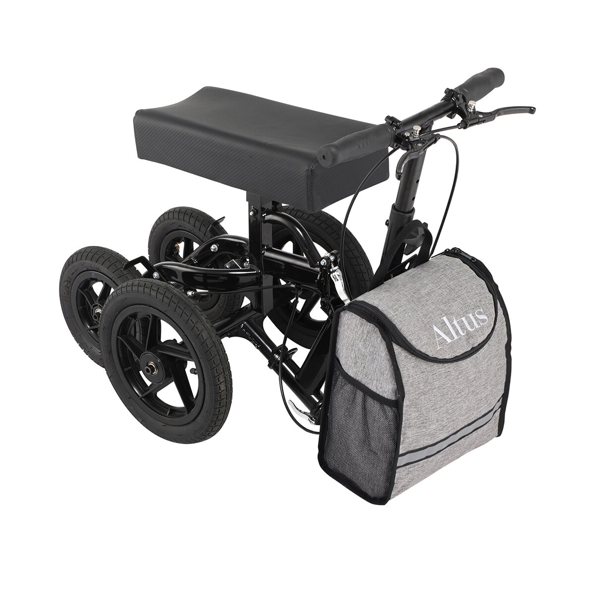 Altus Knee Scooter Walker Pneumatic Tires Black