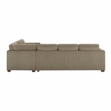 Thomasville Caler 3 Piece Fabric Sectional with Sleeper and Storage Seat