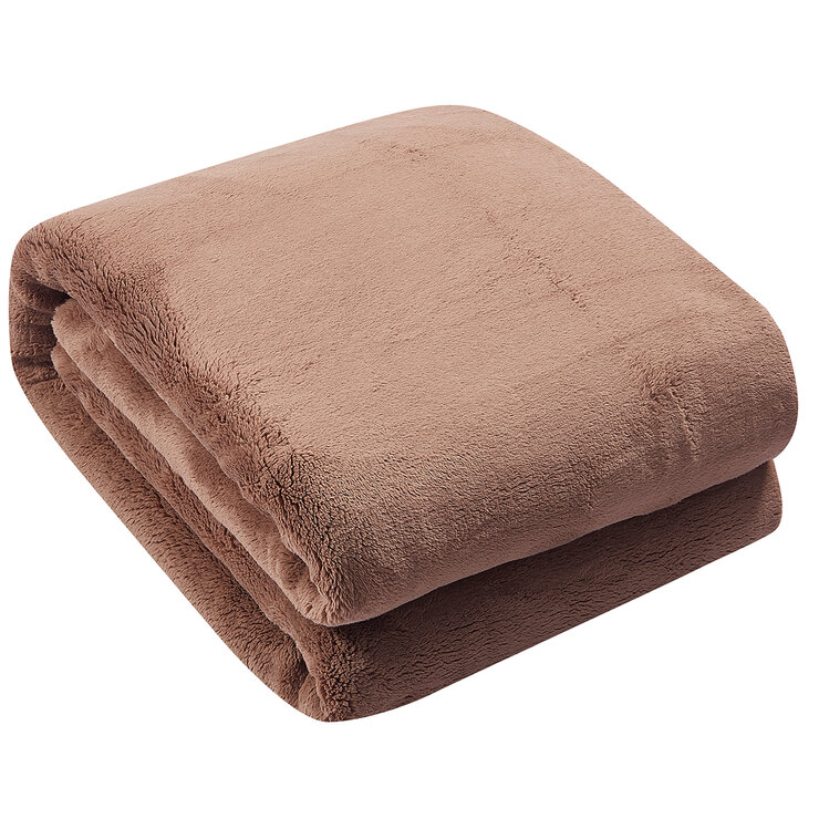 Amari Luxury Velvet Throw 152cm x 177cm Taupe