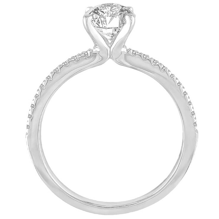 18KT White Gold 1.1ctw Diamond Engagement Ring