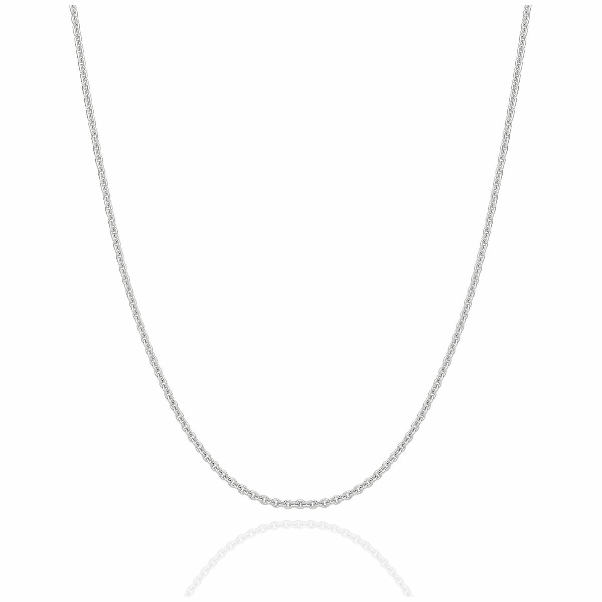 18KT White Gold Cable Chain