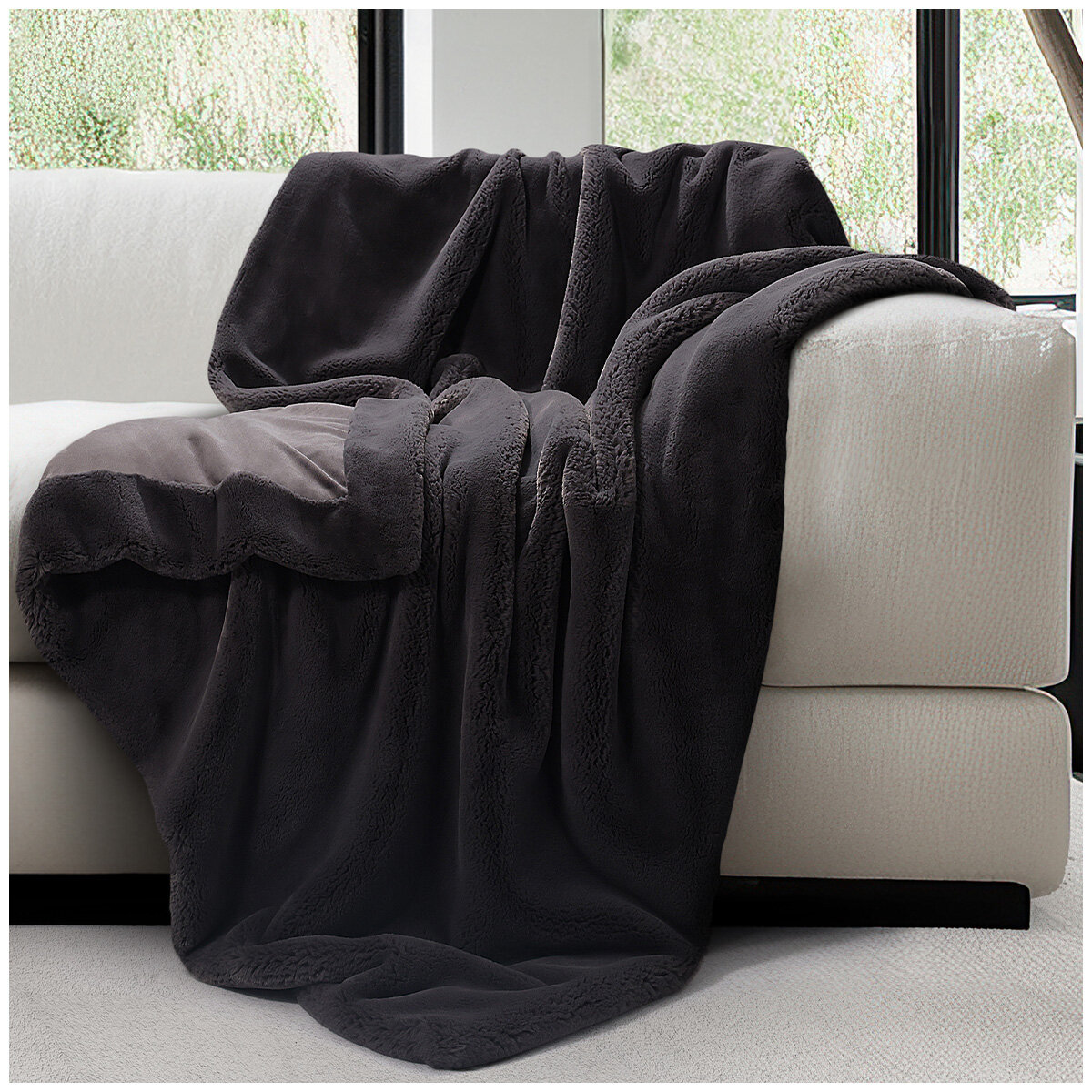 Mon Chateau Ultra Soft Faux Fur Throw 152cm x 177cm