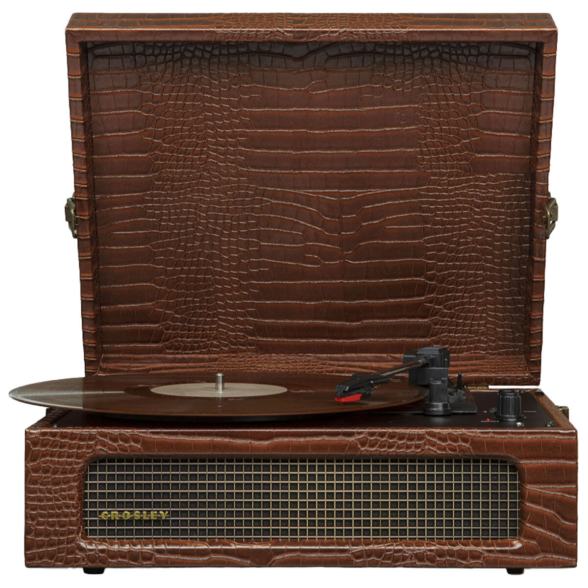 Crosley Voyager Portable Bluetooth Turntable Brown Croc