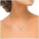 14KT Yellow Gold Natural Colour Jade Slide Pendant Necklace