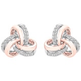 0.15ctw Diamond Circles Earrings (Love Knot)