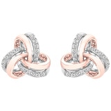 0.15ctw Diamond Circles Earrings (Love Knot)