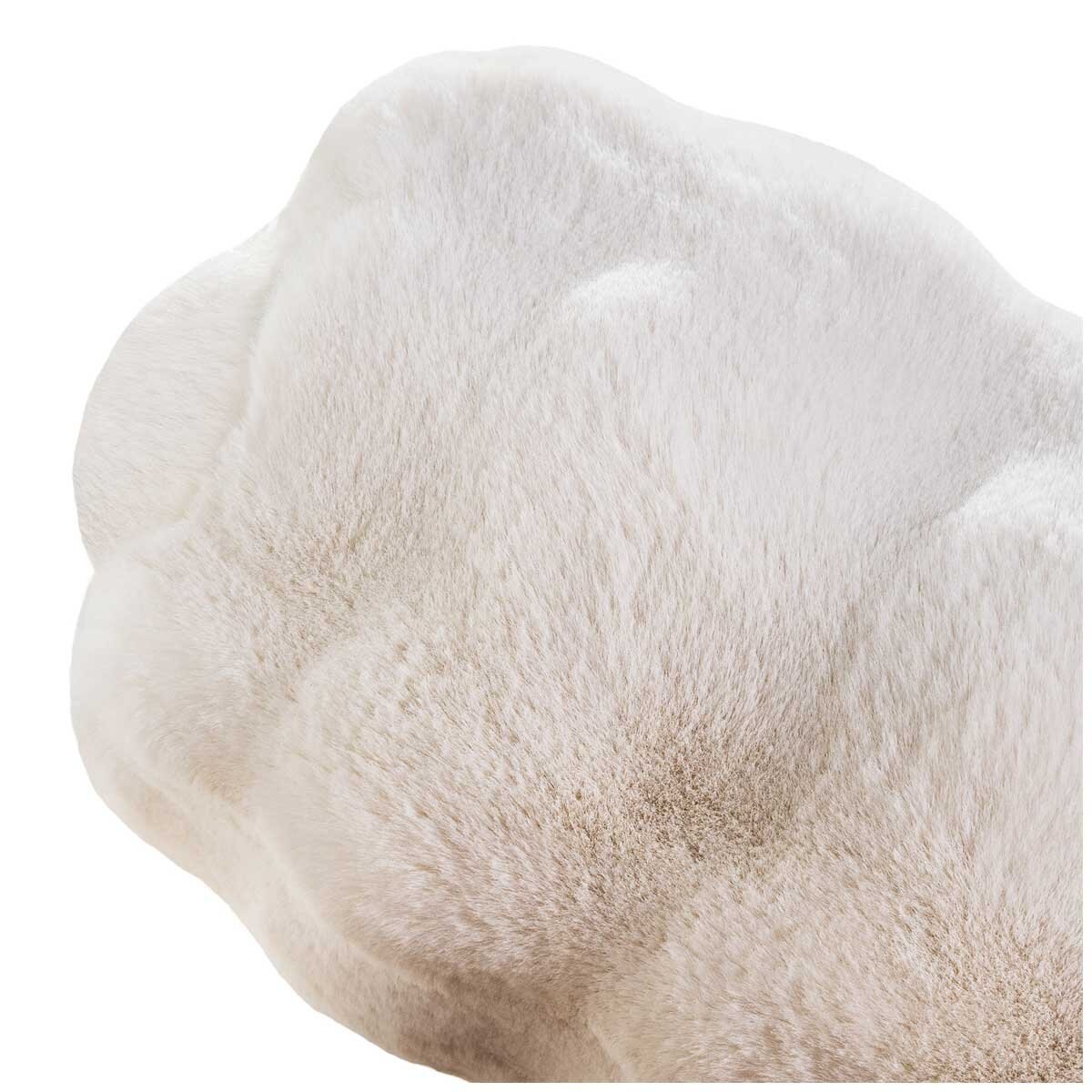 Mon Chateau Faux Fur Pillow Ivory