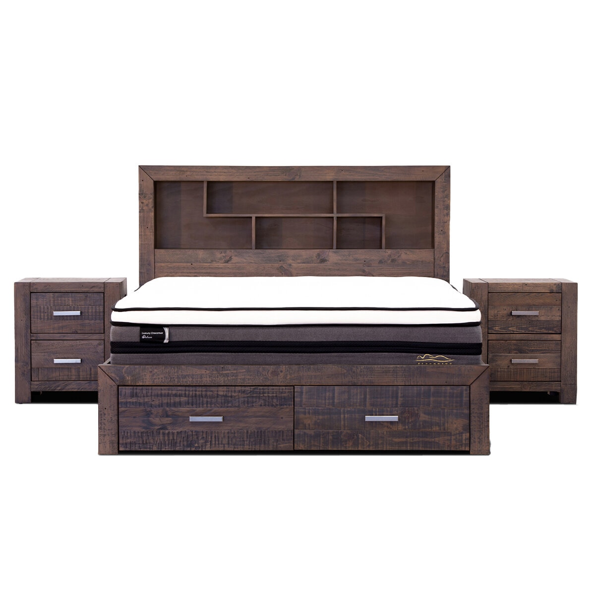 Vivin Sedona 2 Drawer Bookshelf King Bed