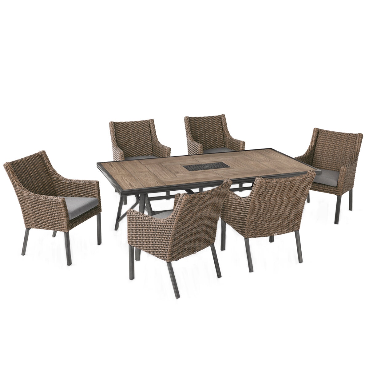 Portland Woven Dining 7 Piece Set