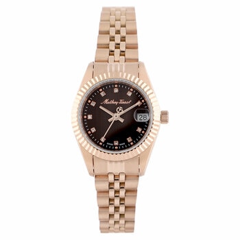 Mathey-Tissot Rose Gold Steel Brown Dial Women's Watch D710PRM