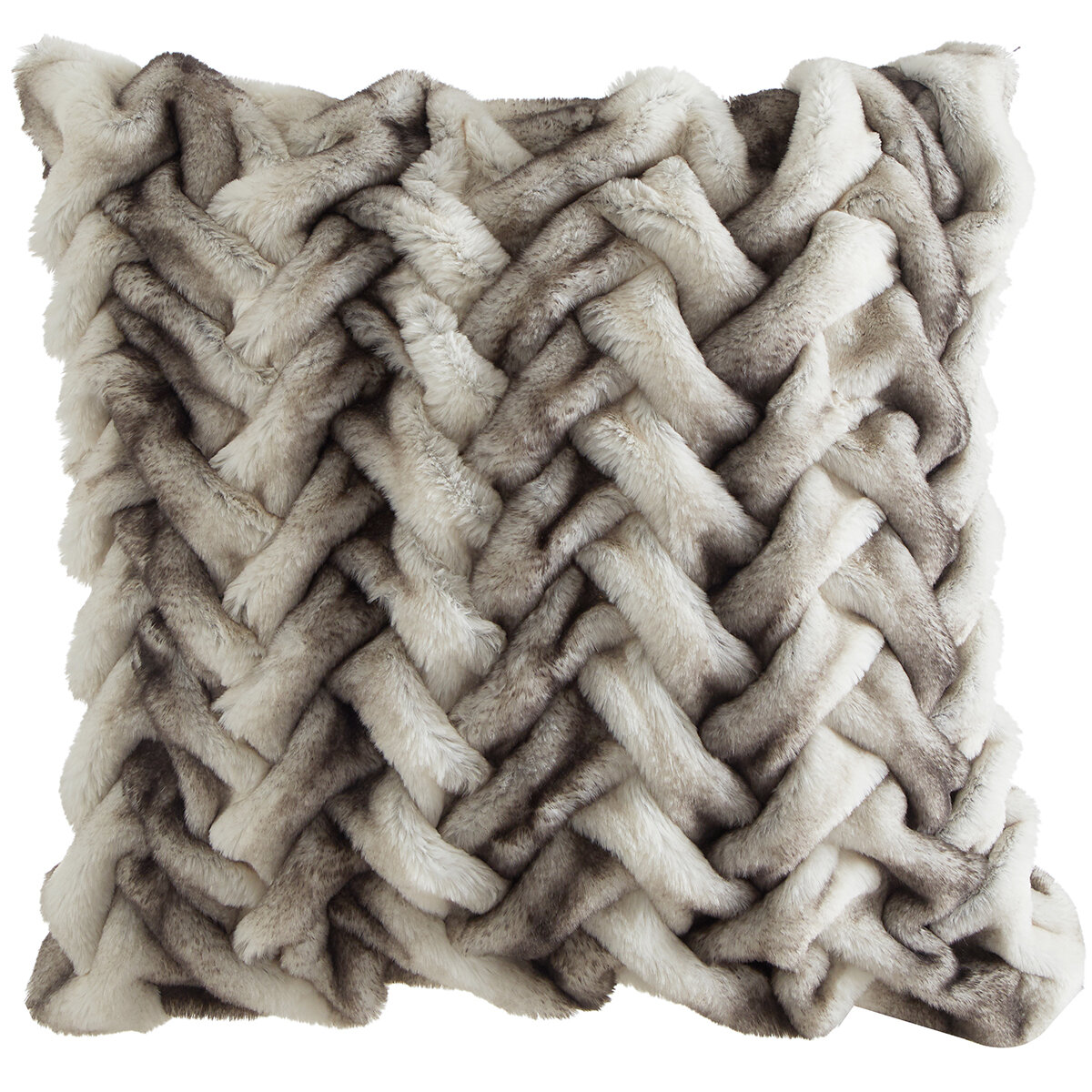 Parklane Braided Ombre Cushion 60cm x 60cm Grey