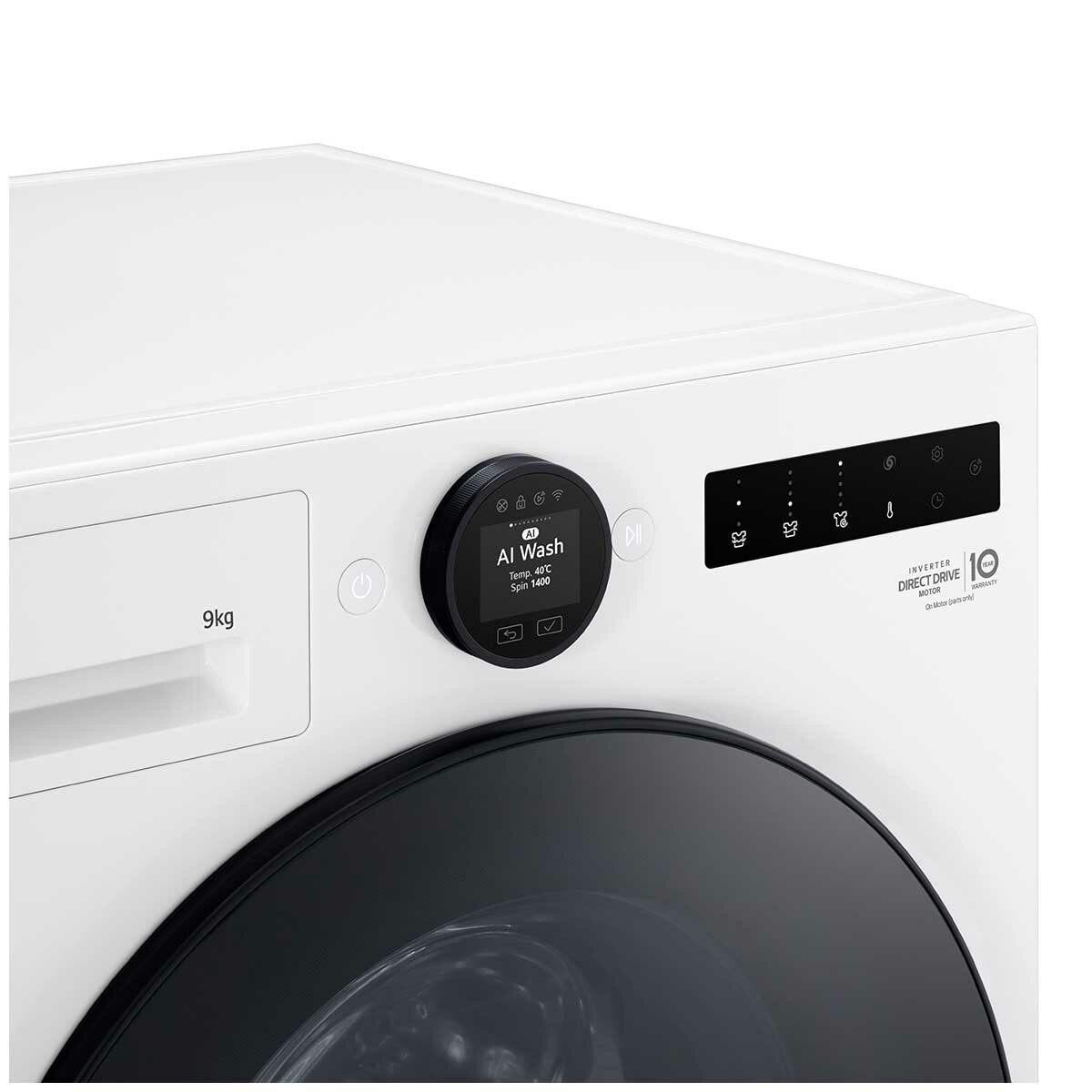 LG 9KG AI Front Load Washer White WX9-1409W LG 9KG AI Front Load Washer White WX9-1409W